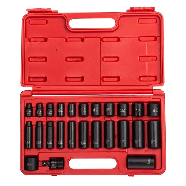 Sunex Tools 3/8 in. Drive 25-Piece SAE Master Impact Socket Set 3325